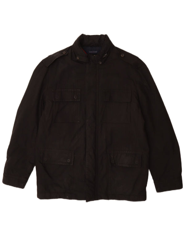 Tommy Hilfiger Herre Military Jacket UK 38 Medium Sort Polyester
