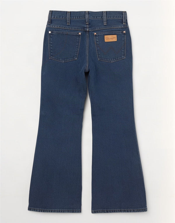 Wrangler Jeans med brede ben til kvinder W28 L28 Marineblå bomuld