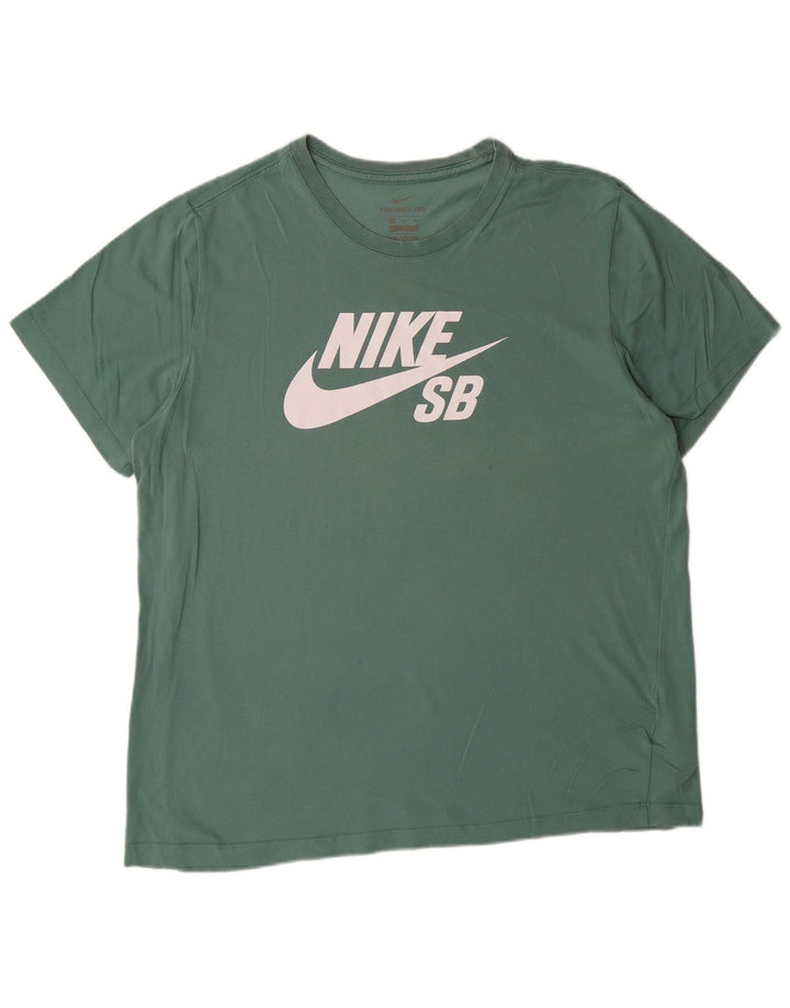 Nike grafisk T-shirt top til mænd XL Grøn bomuld
