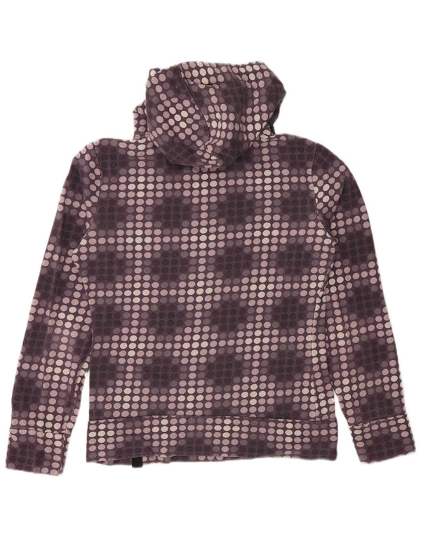 Converse Womens Hoodie Jumper UK 14 Medium Purple Geometric Cotton