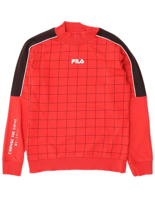 FILA Graphic Sweatshirt Jumper til drenge 13-14 år Rød Colourblock