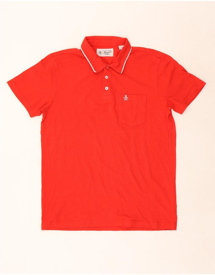 Penguin Herre Polo Shirt Stor Rød Bomuld