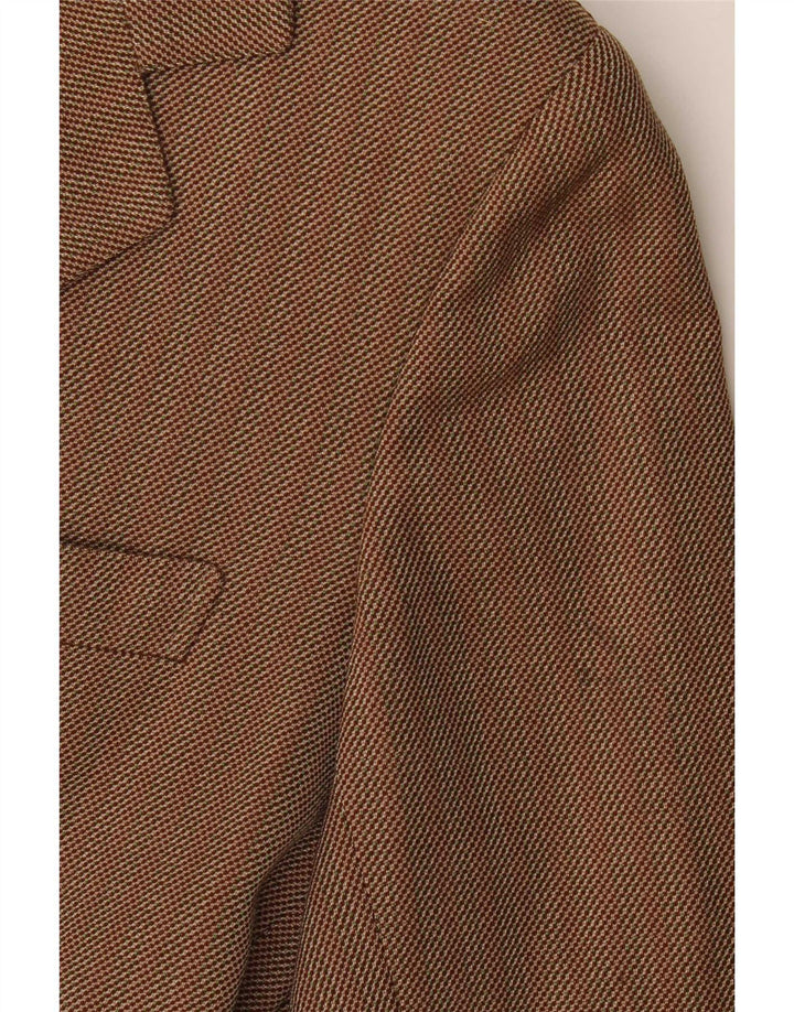 Vintage Herre 3-knaps blazerjakke UK 36 Small Brown Stribet Classic