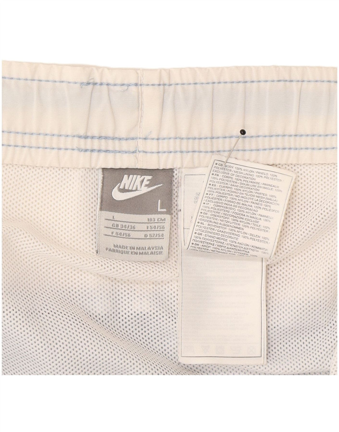 Nike Sportsshorts til mænd, store blå Colourblock Nylon