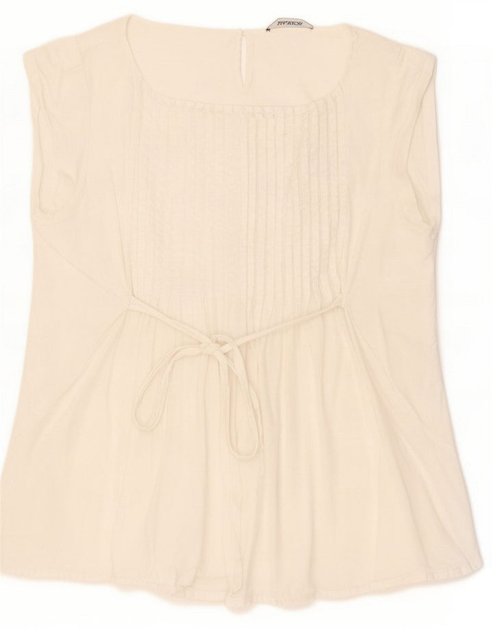 Max & Co. Dame Ærmeløs bluse Top UK 12 Medium White