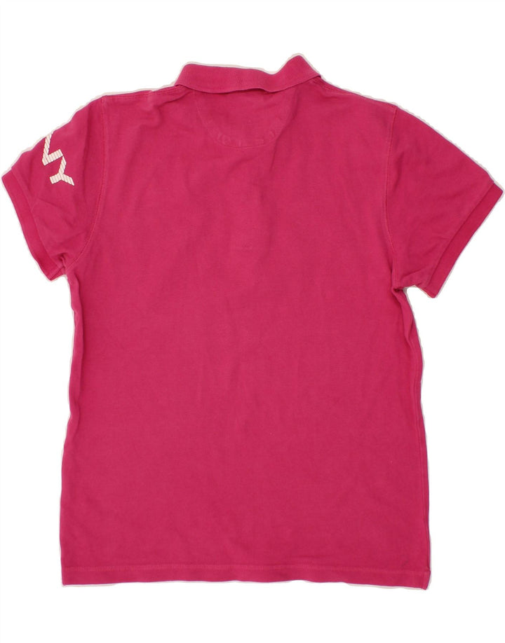 DKNY Womens Polo Shirt UK 12 Medium Pink Cotton Vintage Dkny and Second-Hand Dkny from Messina Hembry 