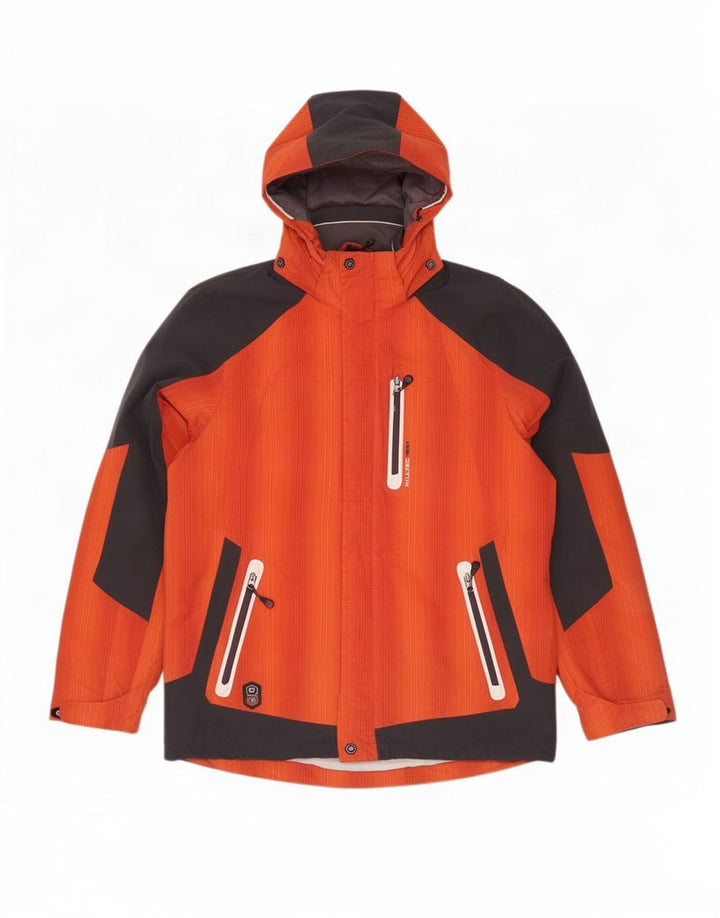 Killtec Skijakke med hætte til mænd UK 42 XL Orange Colourblock Polyester