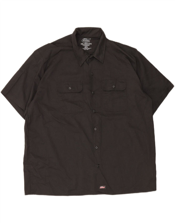 Dickies Kortærmet Herreskjorte 2XL Sort Polyester