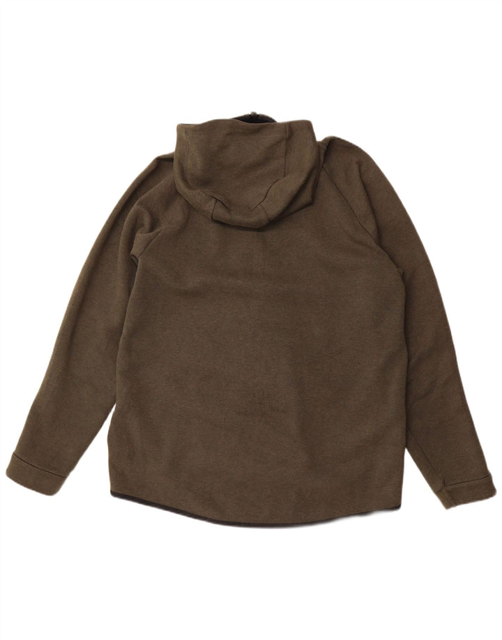 Nike hættetrøje med lynlås til mænd XL Khaki Bomuld