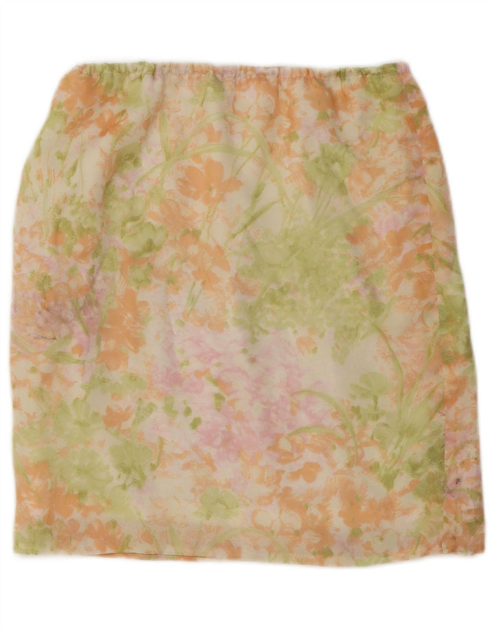 Vintage Kvinders 2-delt nederdel Sæt UK 14 Medium W30 Multicolored Floral