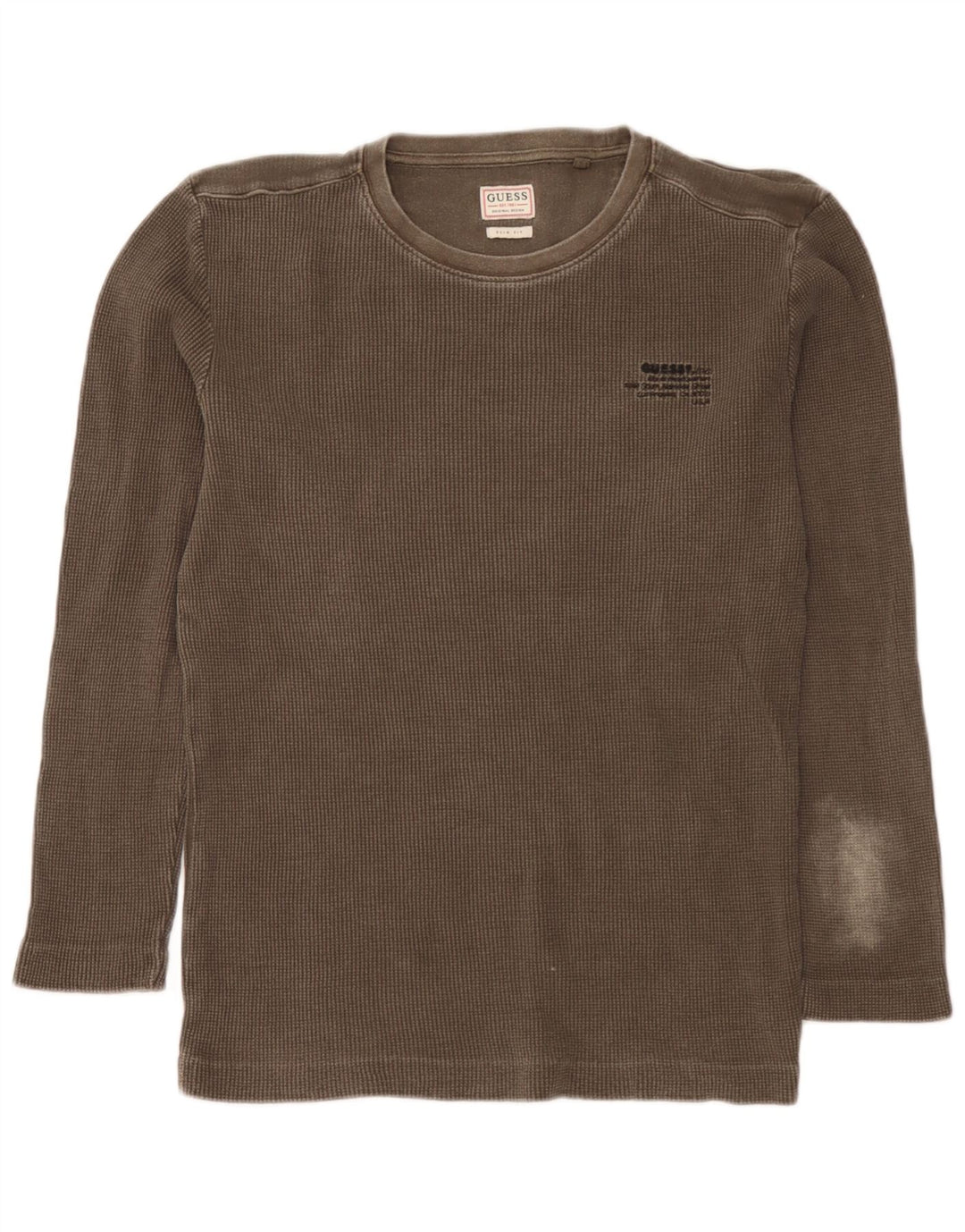 Guess Herre Slim Fit Top Langærmet Medium Khaki