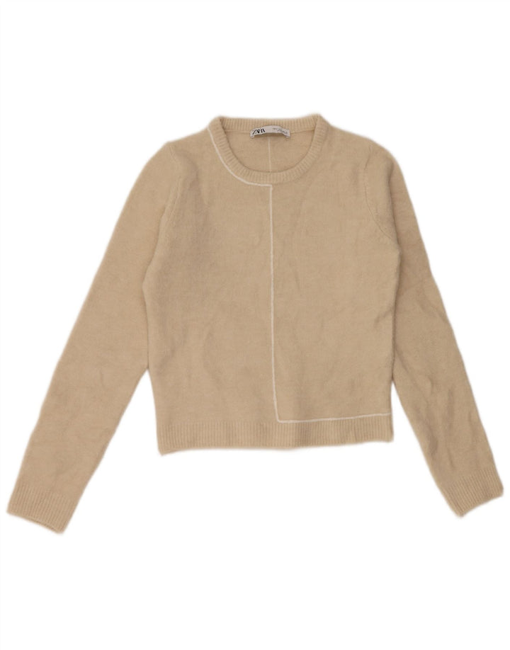 Zara Dame sweater med rund hals DK 10 Small Beige