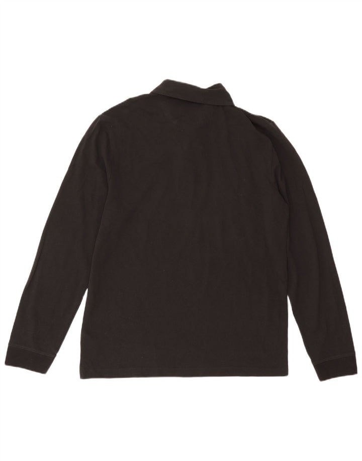 Farah Langærmet Polo Shirt til mænd Stor sort bomuld