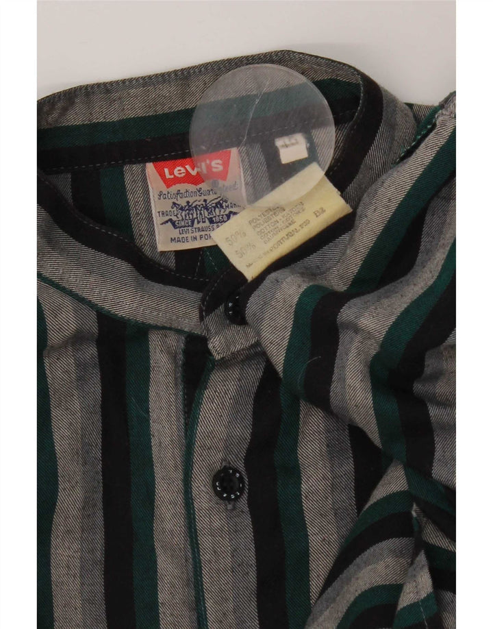 Levi's Herre Pullover Shirt Størrelse 40 Medium Flerfarvet Stribet Polyester