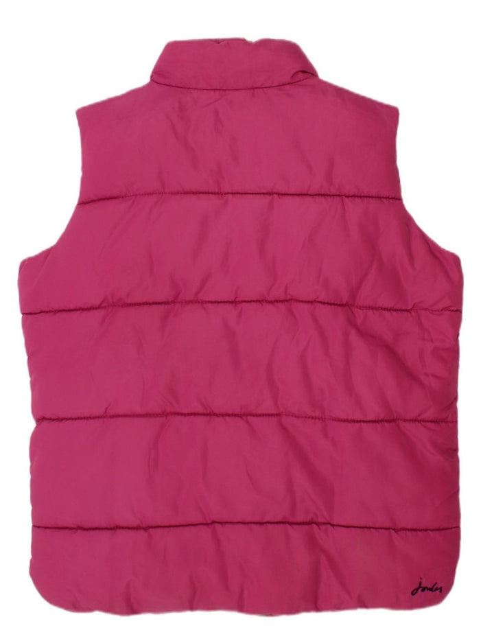 JOULES Girls Padded Gilet 7-8 Years Burgundy Polyester