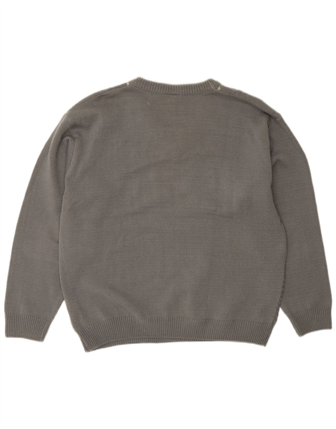 Jacques Lorant Herre V-hals sweater UK 42/44 Stor grå stribet