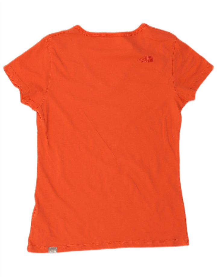 The North Face Dame T-Shirt Top UK 12 Medium Orange Bomuld