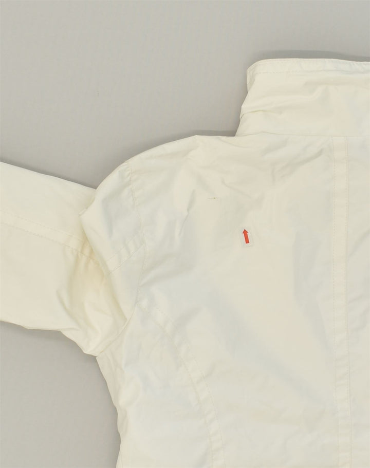 MARINA YACHTING Womens Rain Jacket IT 42 Medium White Polyester | Vintage Marina Yachting | Thrift | Second-Hand Marina Yachting | Used Clothing | Messina Hembry 