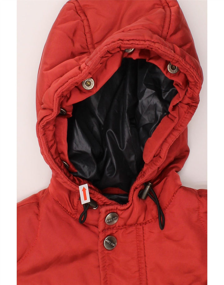 BREMA Boys Hooded Utility Jacket 2-3 Years Red Polyamide Vintage Brema and Second-Hand Brema from Messina Hembry 