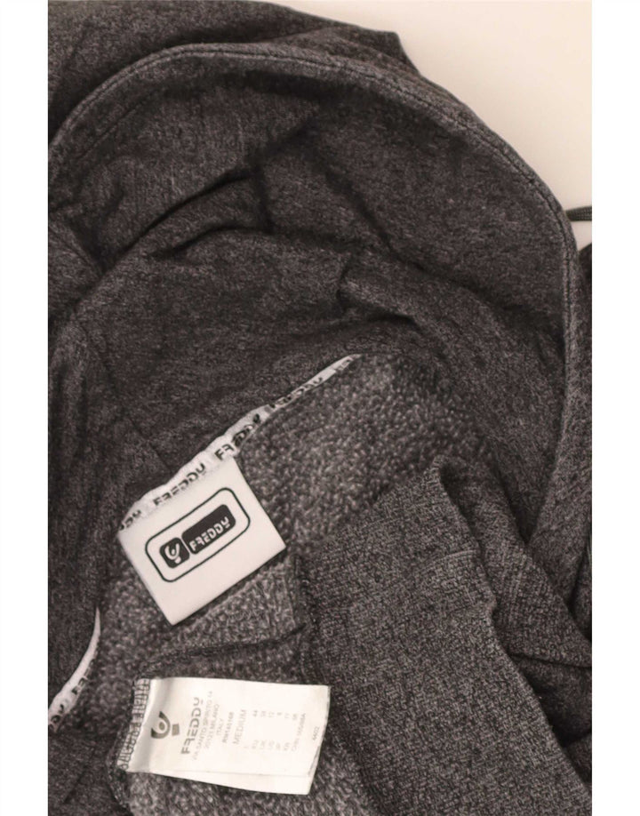 Freddy Dame Hoodie Jumper UK 12 Medium Grey Bomuld