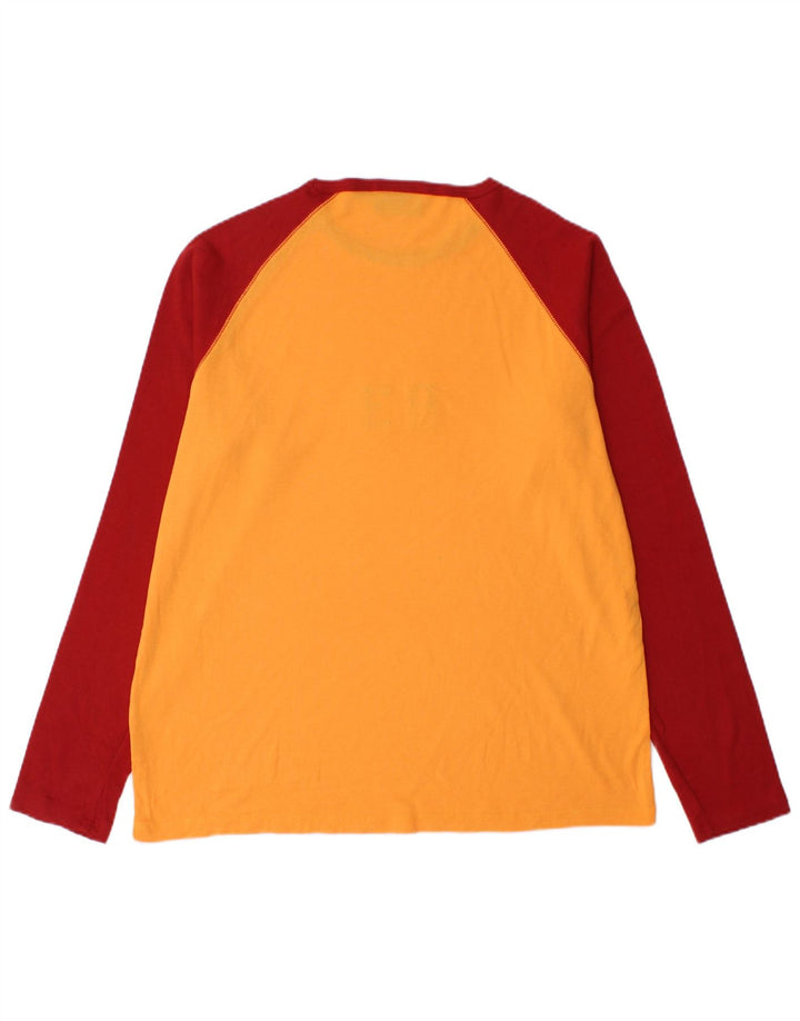 Woolrich Herre Grafisk Top Langærmet Stor Orange Colourblock Bomuld