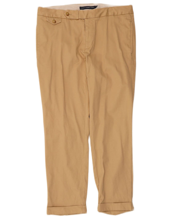 Ralph Lauren Dame Slim Suit Bukser US 10 Large W34 L27 Beige Bomuld