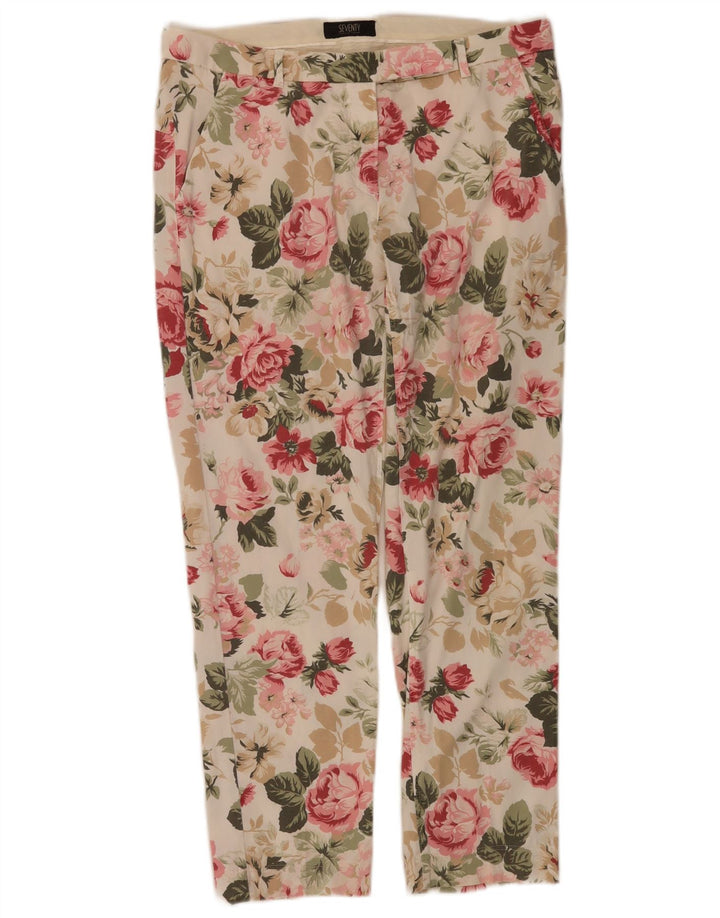 Halvfjerds kvinders cropped bukser IT 44 Medium W30 L26 Flerfarvet blomster