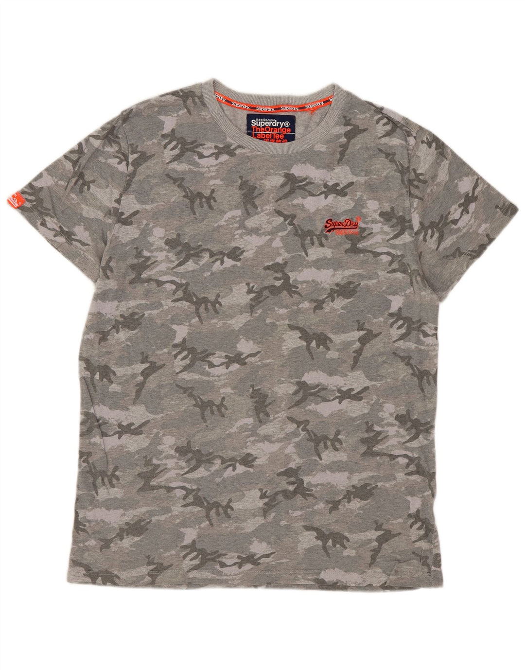 SUPERDRY Herre T-Shirt Top Medium Grey Camouflage
