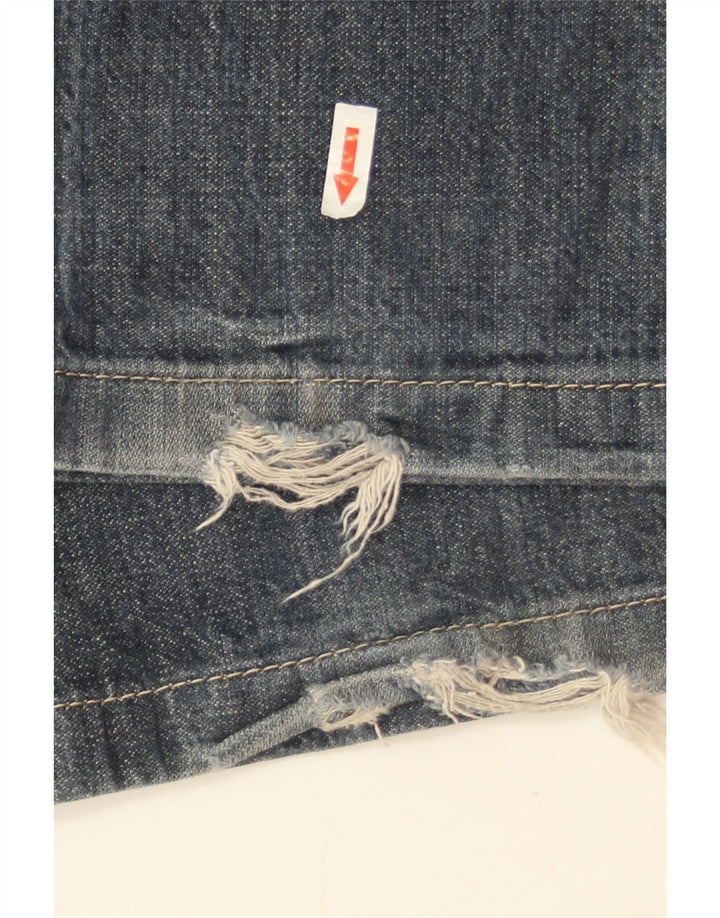 Levi's Boys Distressed Cargo Jeans med brede ben 9-10 år W24 L20 Blå