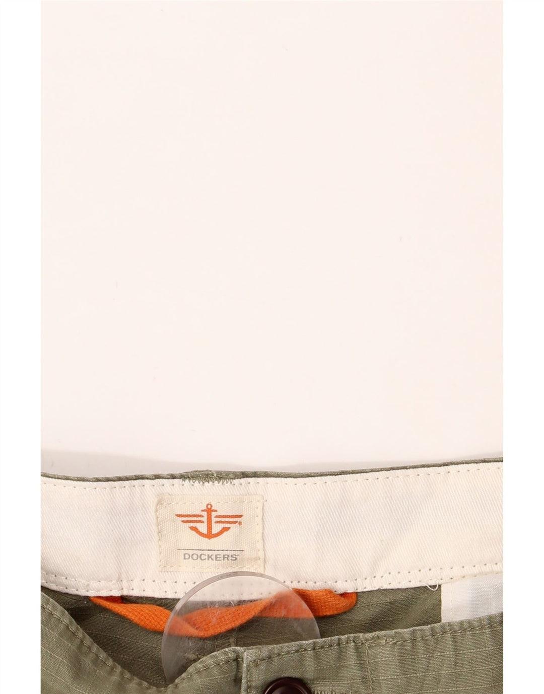 DOCKERS Mens Cargo Shorts W36 Large Khaki Pinstripe Cotton Vintage Dockers and Second-Hand Dockers from Messina Hembry 