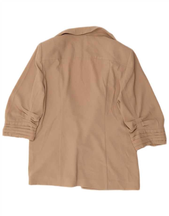 Marks & Spencer Dame 3/4-ærmet blazerjakke UK 12 Medium Beige