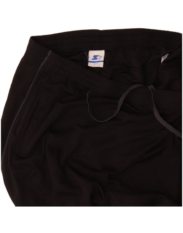 STARTER Mens Tracksuit Trousers Large  Black Colourblock Polyester