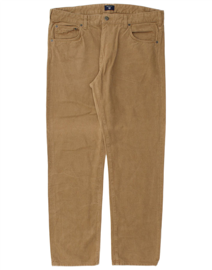 GANT Straight Jeans til mænd W36 L32 Beige Bomuld