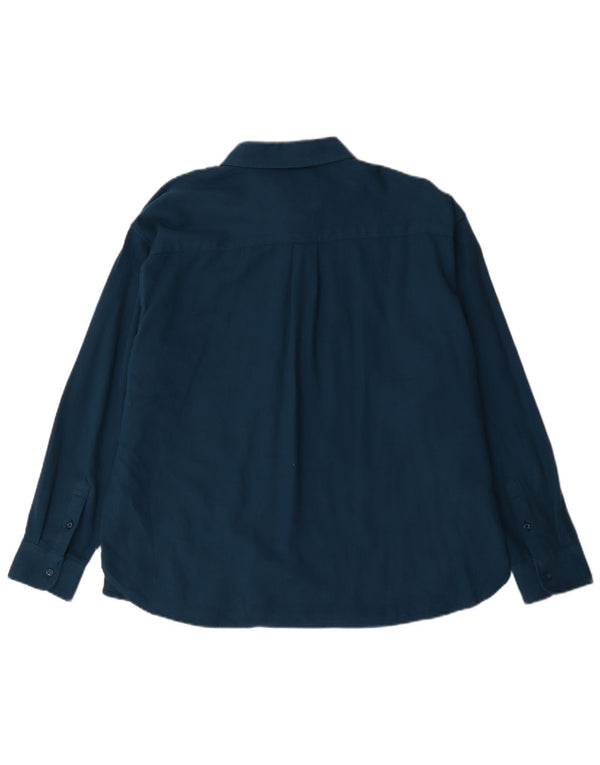 Crew Clothing Dame Relaxed Fit Shirt UK 16 Large Blue Cotton