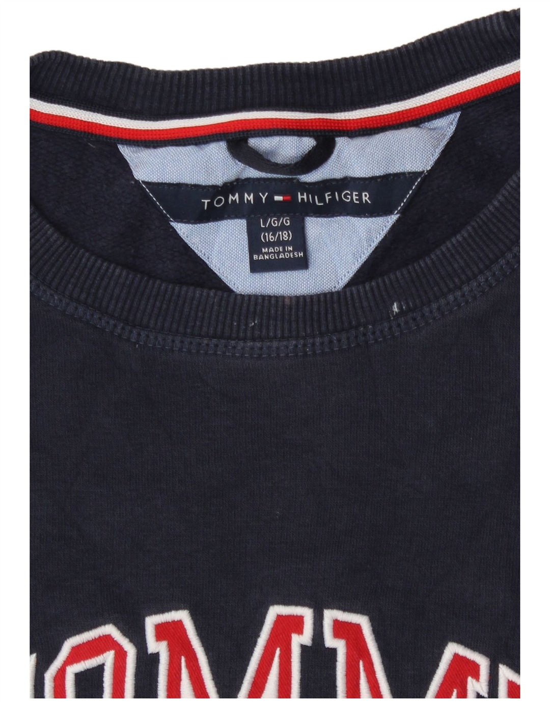 Tommy Hilfiger Drenge Grafisk Sweatshirt Jumper 15-16 år Stor Marineblå
