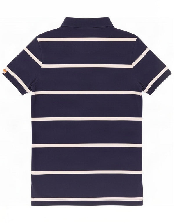 Superdry Poloskjorte til mænd Medium Navyblå Stribet Bomuld