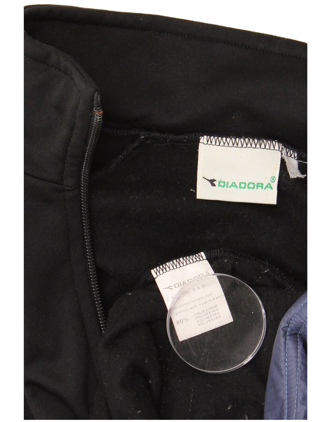 DIADORA Træningsdragt til mænd Topjakke Medium Sort Colourblock Polyester