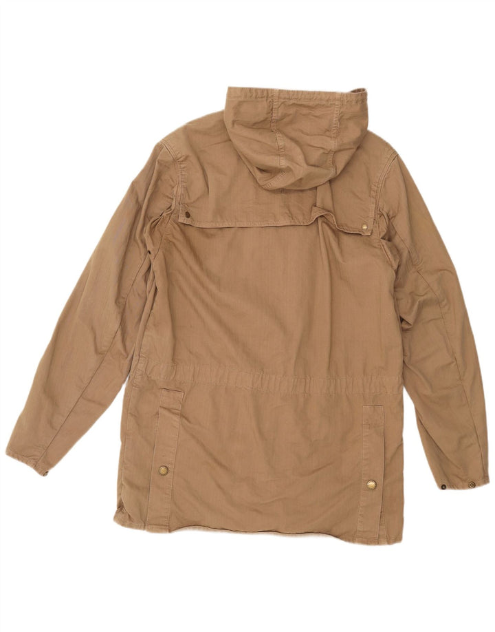 Barbour Herre Hooded Parka Jacket UK 38 Medium Beige Bomuld