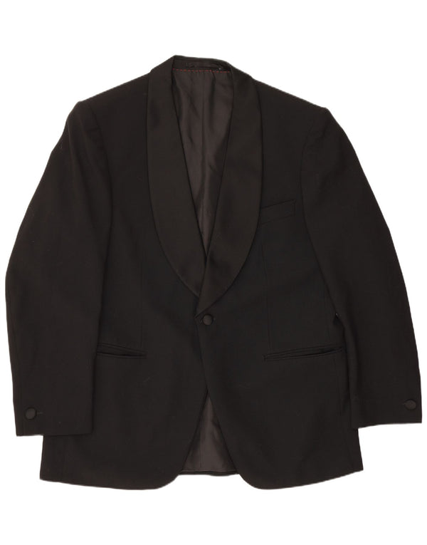Wilvorst Herre 1 Knap Blazer Jacket UK 40 Large Black New Wool