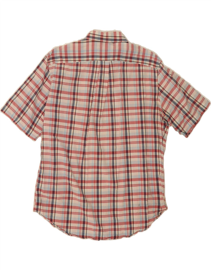 NAUTICA Mens Short Sleeve Shirt Large Red Check Cotton Vintage Nautica and Second-Hand Nautica from Messina Hembry 