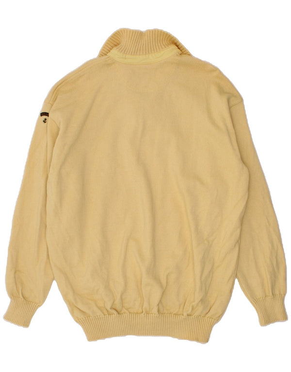 PAUL & SHARK Herre Zip Neck Jumper Sweater 3XL Gul Uld