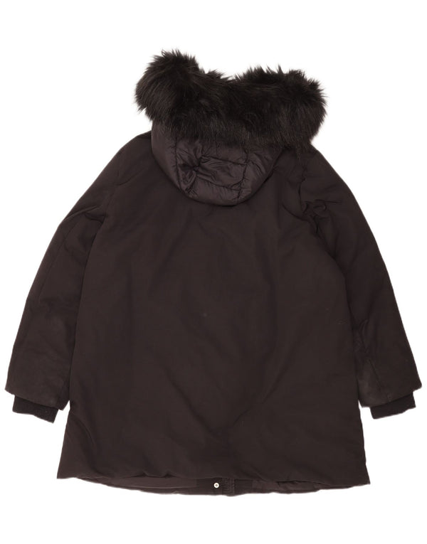 Florela Rubino Dame Hætte Oversized Polstret Frakke UK 14 Large Black