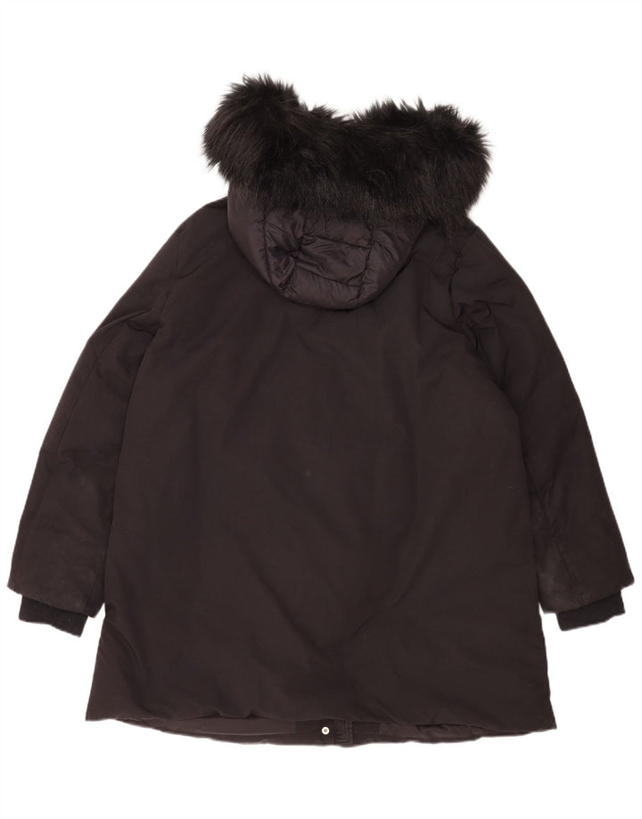 Florela Rubino Dame Hætte Oversized Polstret Frakke UK 14 Large Black