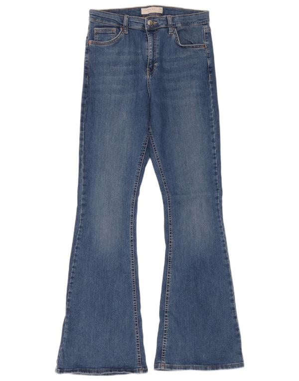 Topshop Dame Jamie Flared Jeans W30 L32 Blå Bomuld