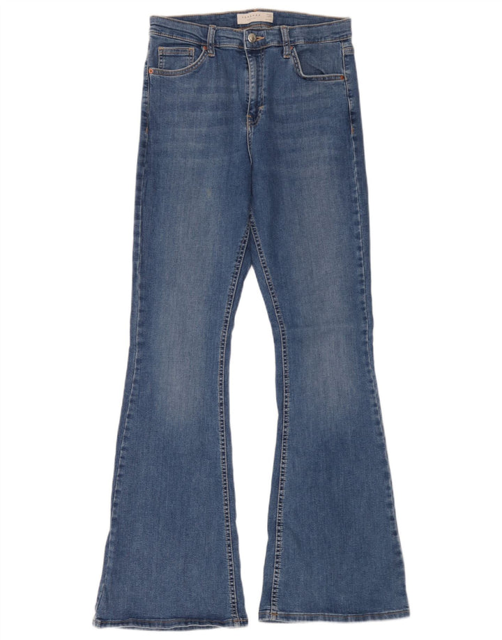 Topshop Dame Jamie Flared Jeans W30 L32 Blå Bomuld