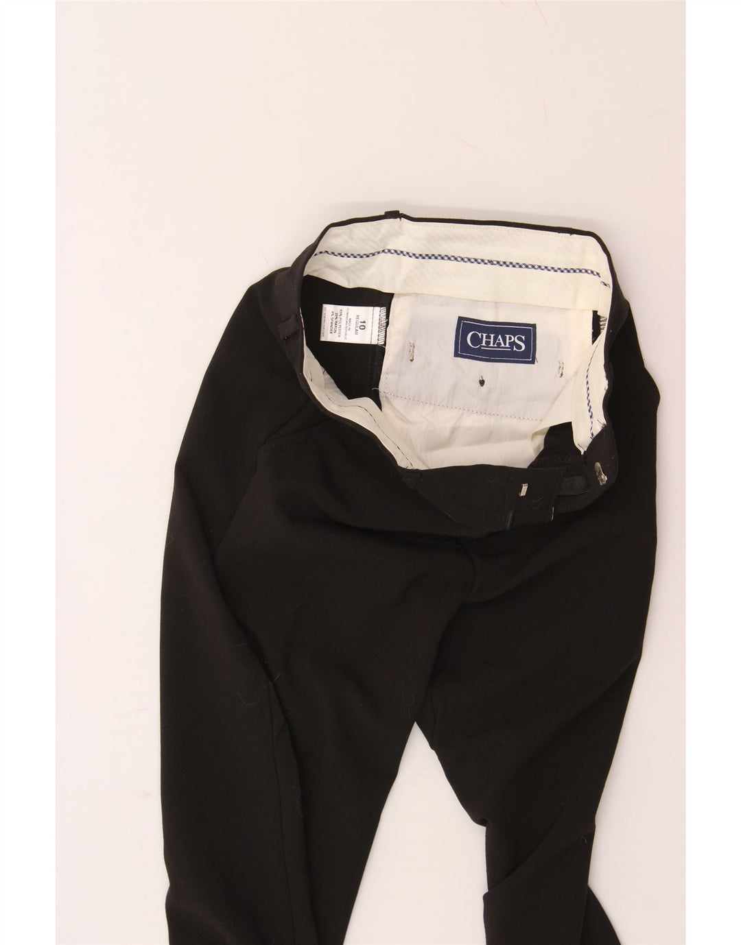 CHAPS Boys Straight Chino Trousers 9-10 Years W24 L25 Black Polyester Vintage Chaps and Second-Hand Chaps from Messina Hembry 