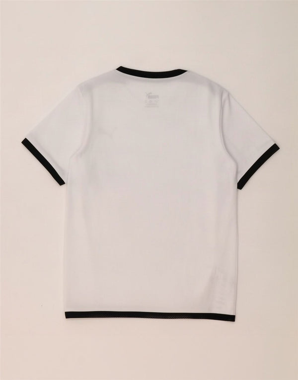 Puma Boys T-Shirt Top 7-8 år Hvid Colourblock Polyester