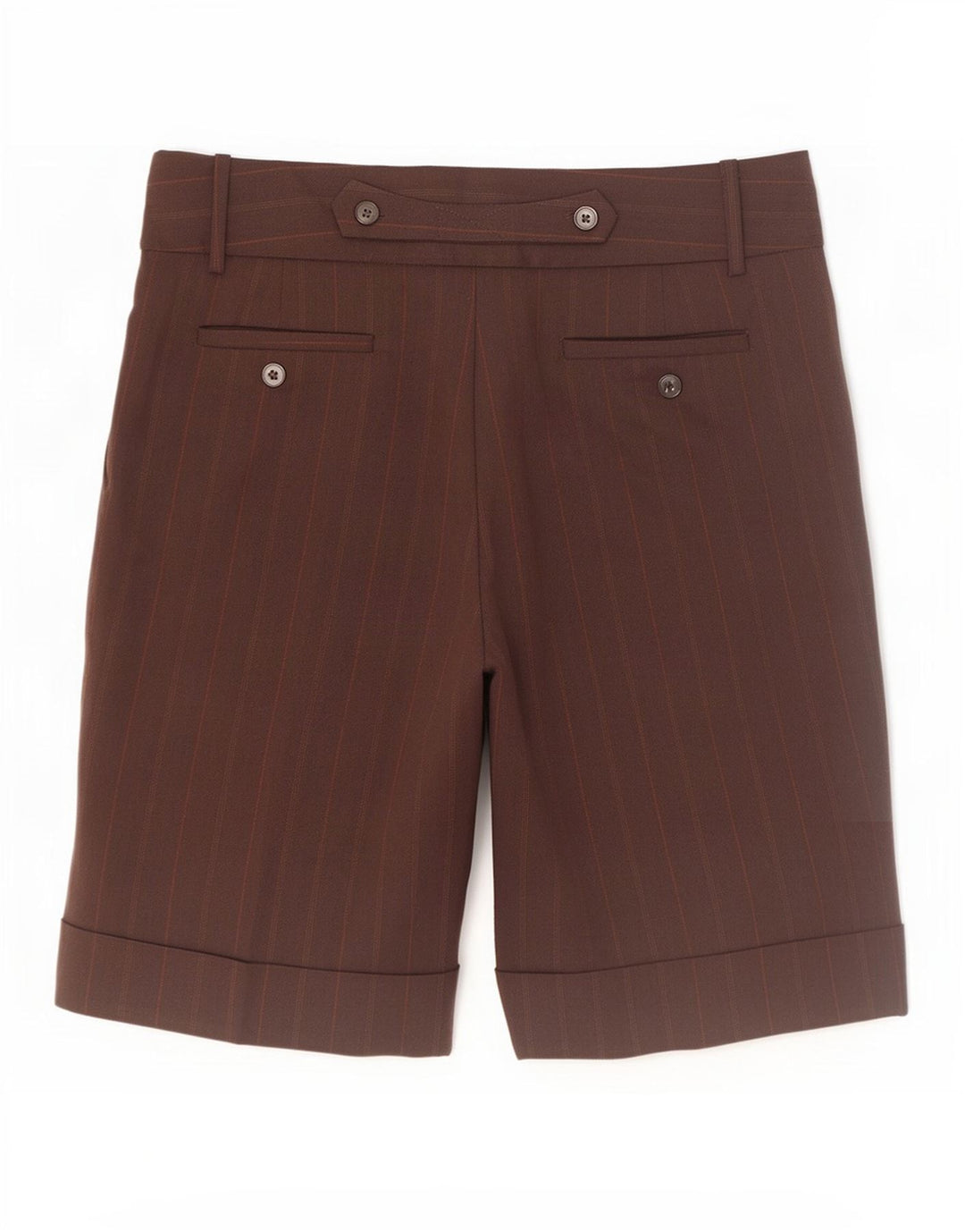 Zara Chino Shorts til kvinder EU 40 Medium W30 Brun stribet polyester