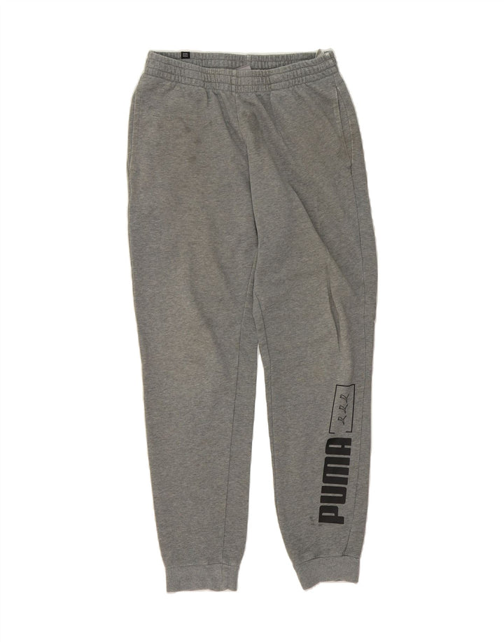 PUMA Mens Graphic Tracksuit Trousers Joggers Medium  Grey Cotton Vintage Puma and Second-Hand Puma from Messina Hembry 