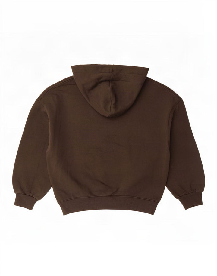 Zara Dame abstrakt mønster Oversized hættetrøje trøje UK 10 Small Khaki